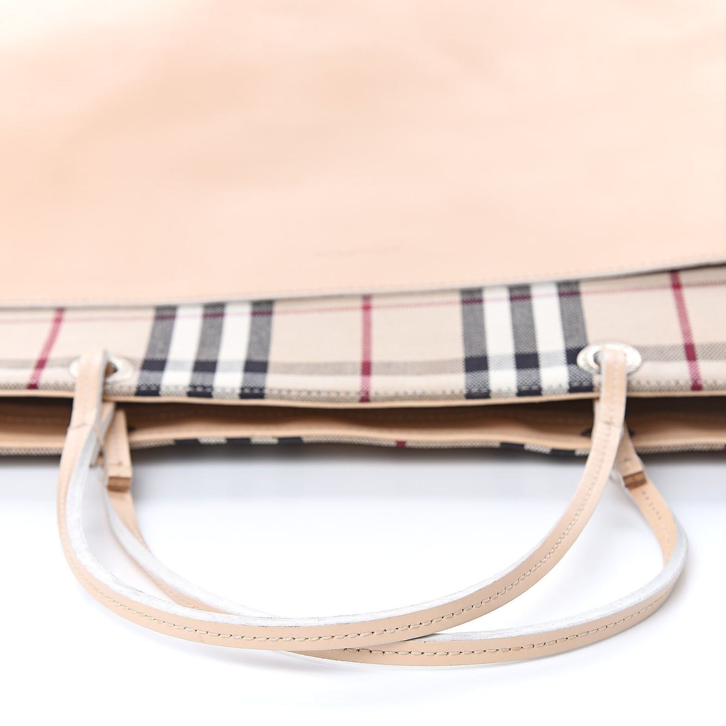 Canvas House Check Front Pocket Tote Beige