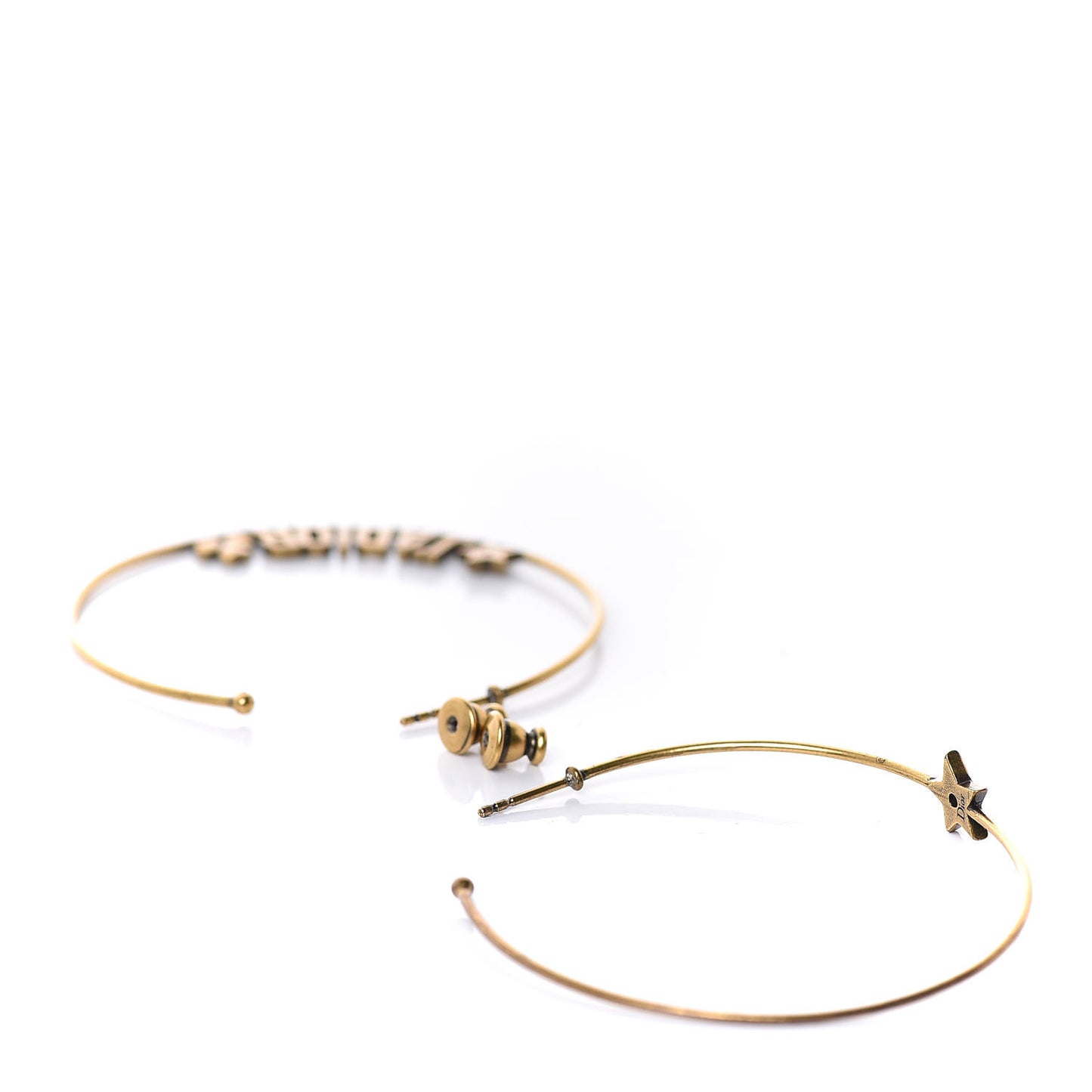 Metal J'Adior Hoop Earrings Aged Gold