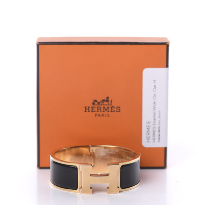 Hermes Enamel Wide Clic Clac H Bracelet PM Black 5 of 5