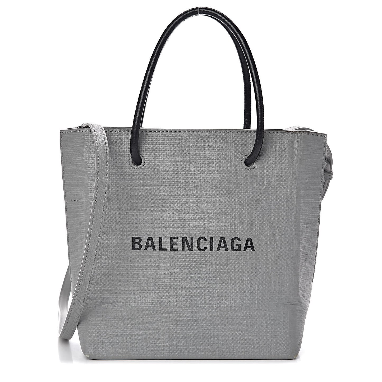 Calfskin Logo XXS Shopping Tote Gris Fossile