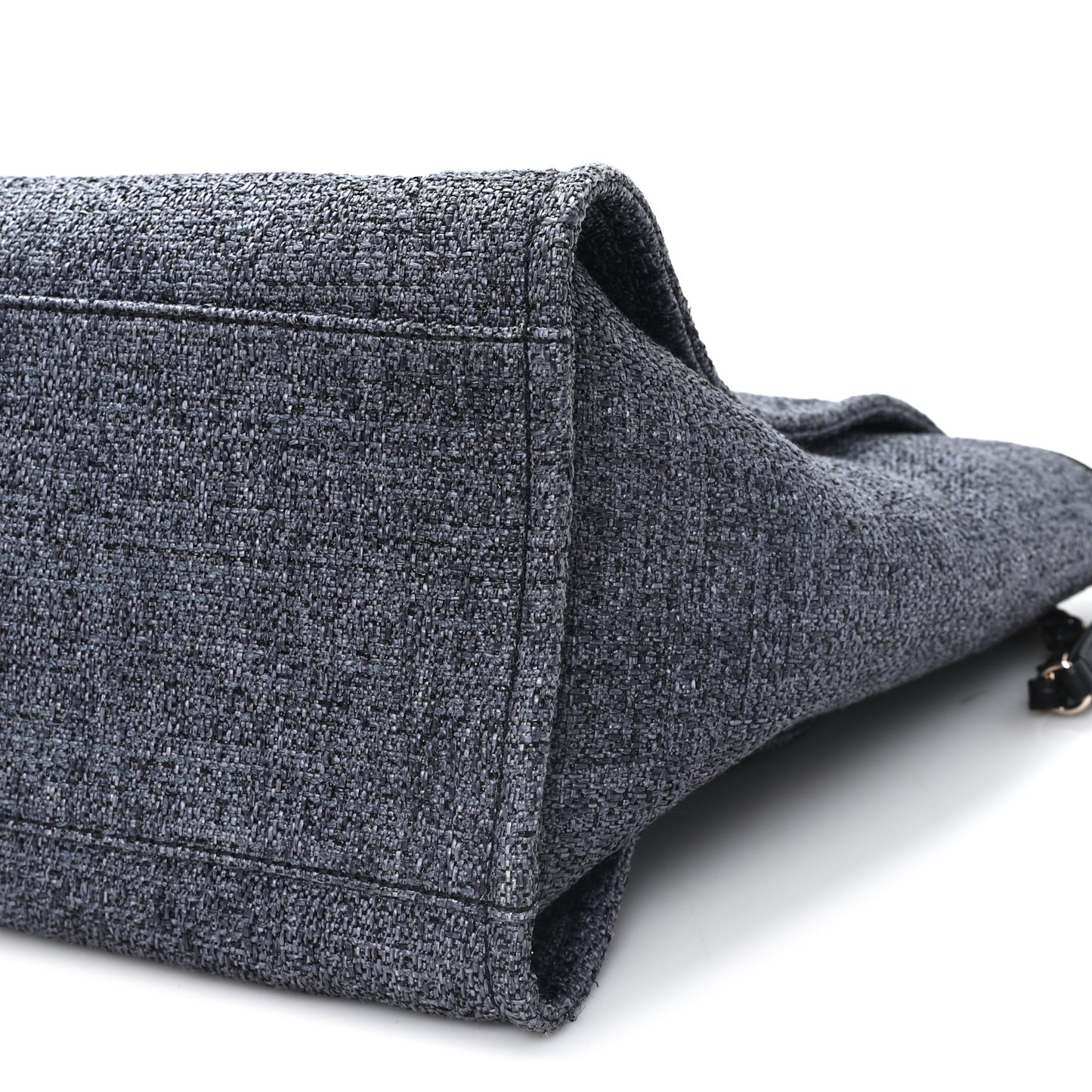 Lurex Boucle Medium Deauville Tote Black