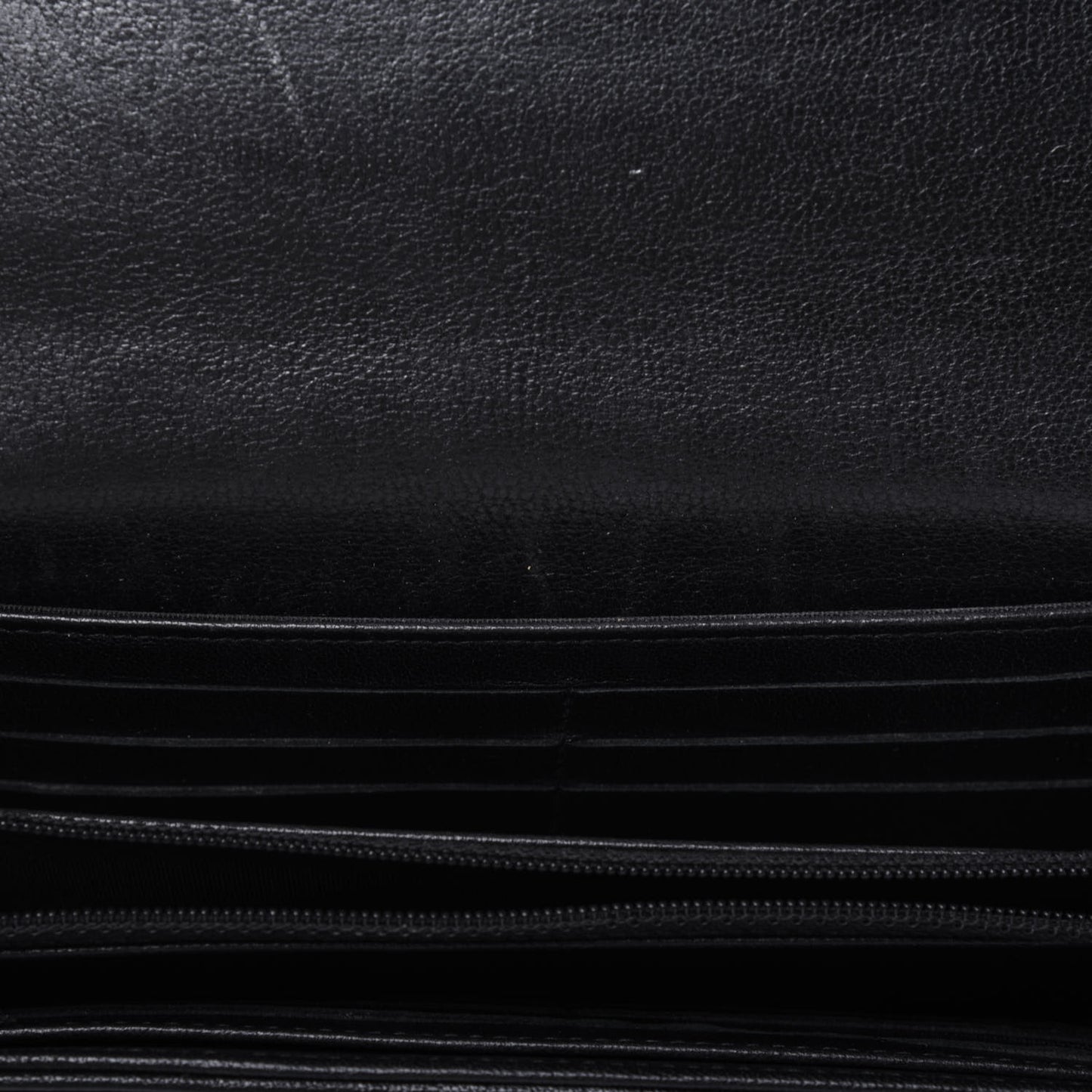 Sheepskin Quilted Mademoiselle Vintage Flap Wallet Black