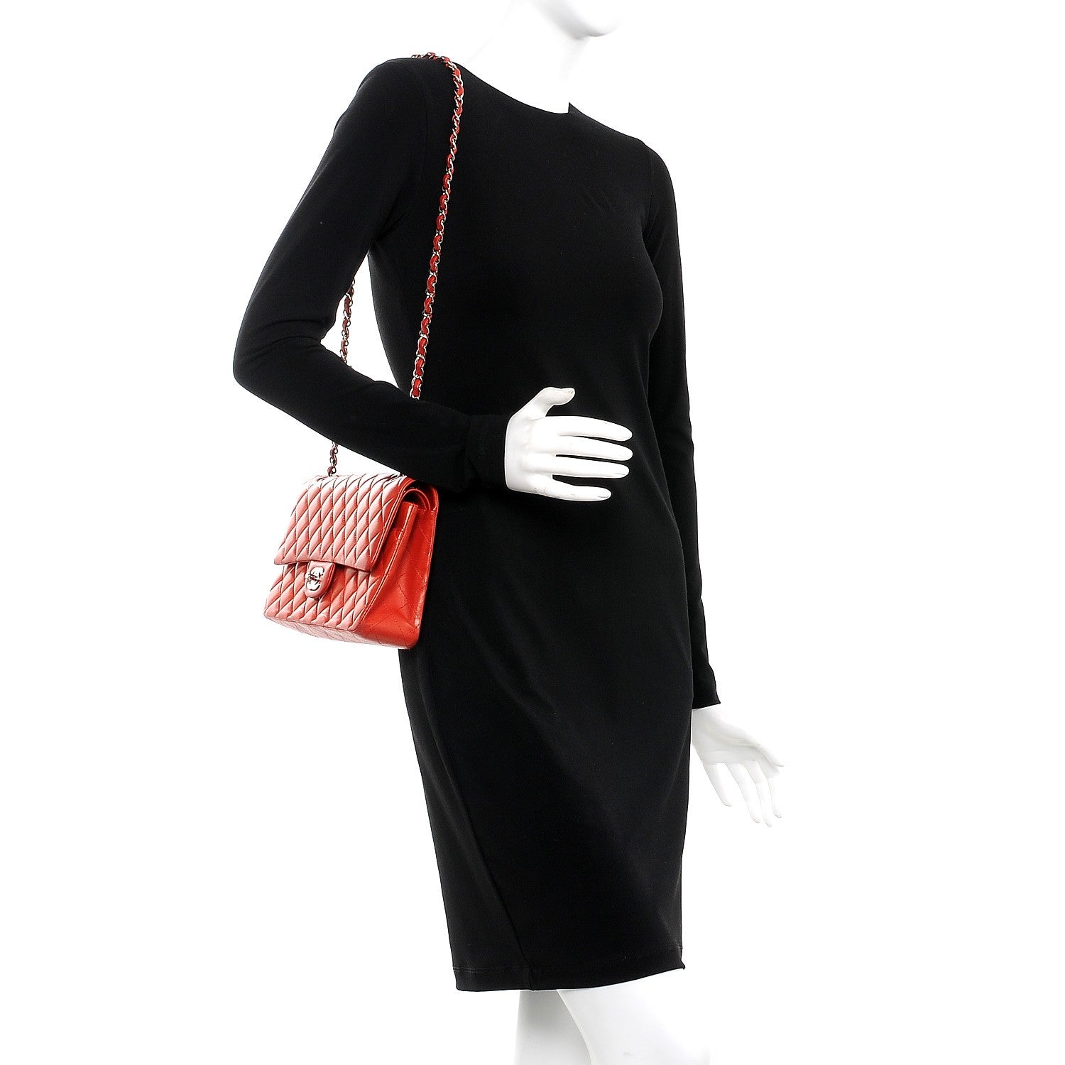 Chanel Lambskin Quilted Medium Double Flap Red 2 of 11
