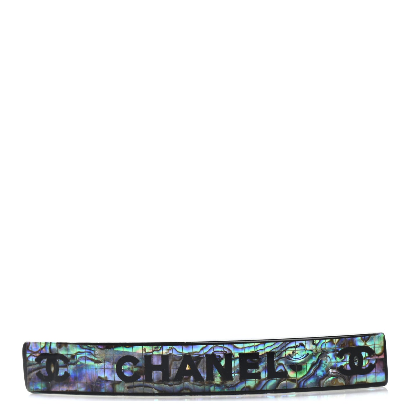 Resin Abalone Logo Hair Clip Barrette Black