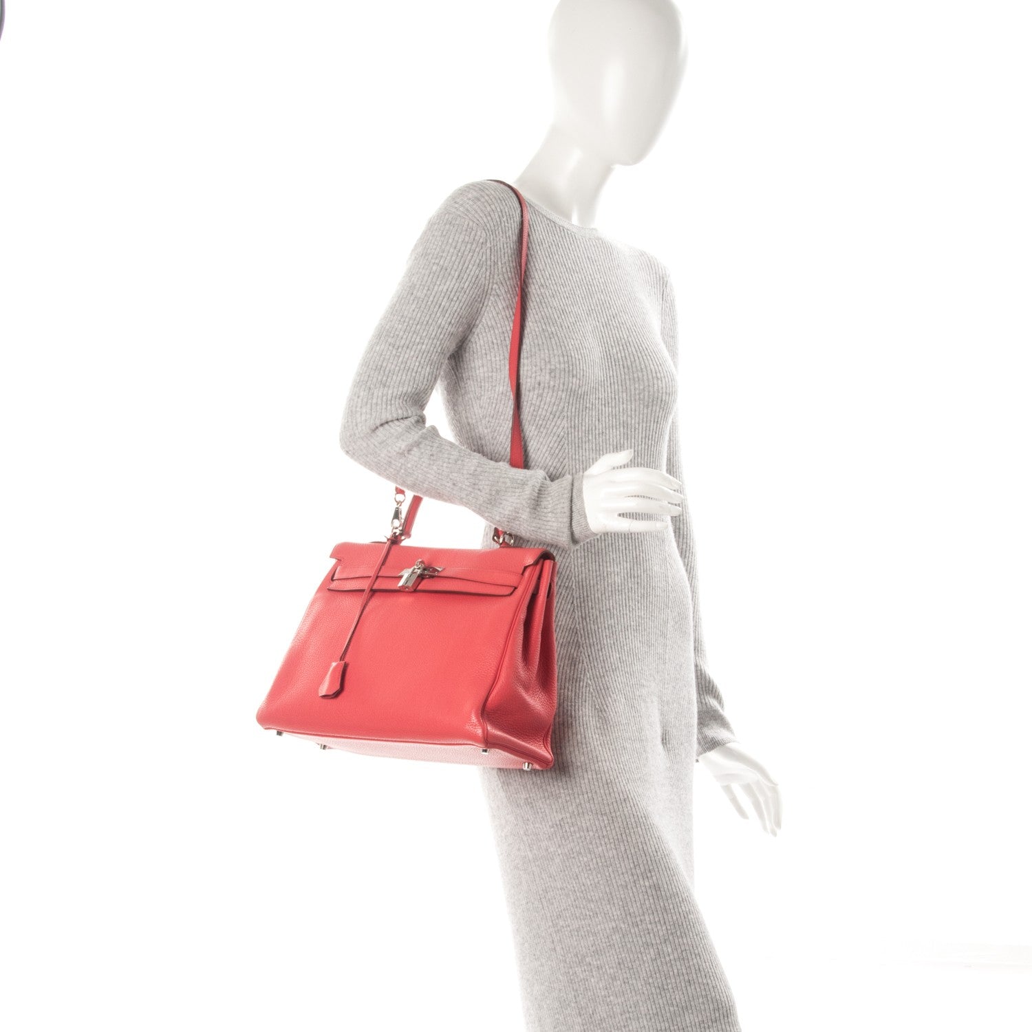 Hermes Taurillon Clemence Kelly Retourne 35 Rose Jaipur 2 of 31