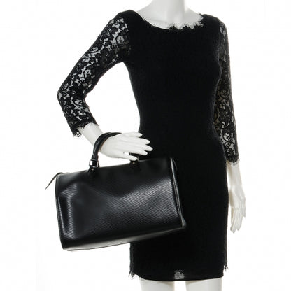 Louis Vuitton Epi Speedy 30 Black 2 of 7