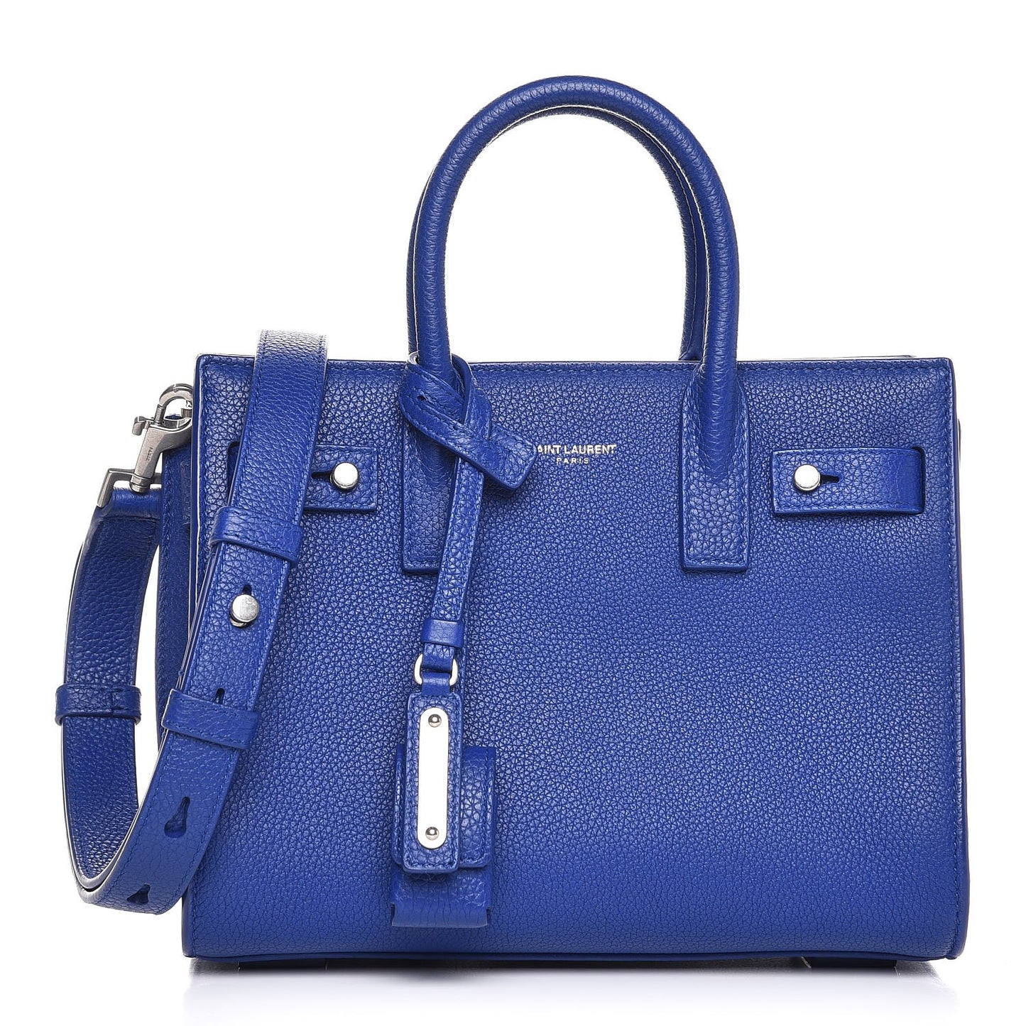 Grained Calfskin Nano Supple Sac De Jour Flash Blue