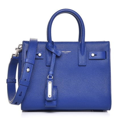 Saint Laurent Grained Calfskin Nano Supple Sac De Jour Flash Blue 1 of 7