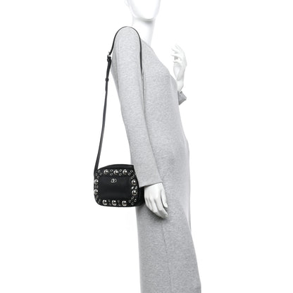 Valentino Garavani Grainy Calfskin Studded Nellcote Crossbody Bag Black 2 of 9