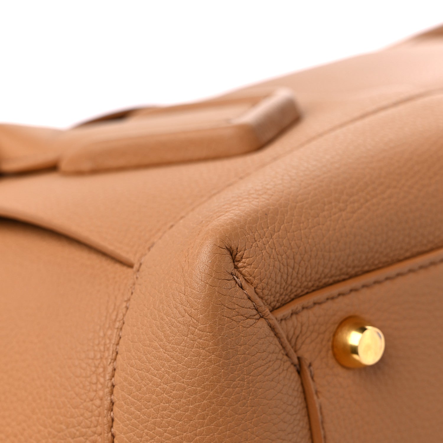 Bottega Veneta Grained Calfskin Maxi Intrecciato Arco Caramel 8 of 10