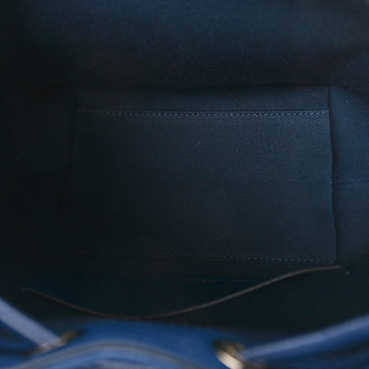 Valentino Garavani Toile Iconographe Nappa Vlogo Small Loco Drawstring Bucket Bag Melange Denim Worker 5 of 8