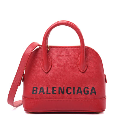 Balenciaga Grained Calfskin XXS Ville Top Handle Bag Rouge Coquelicot 1 of 22