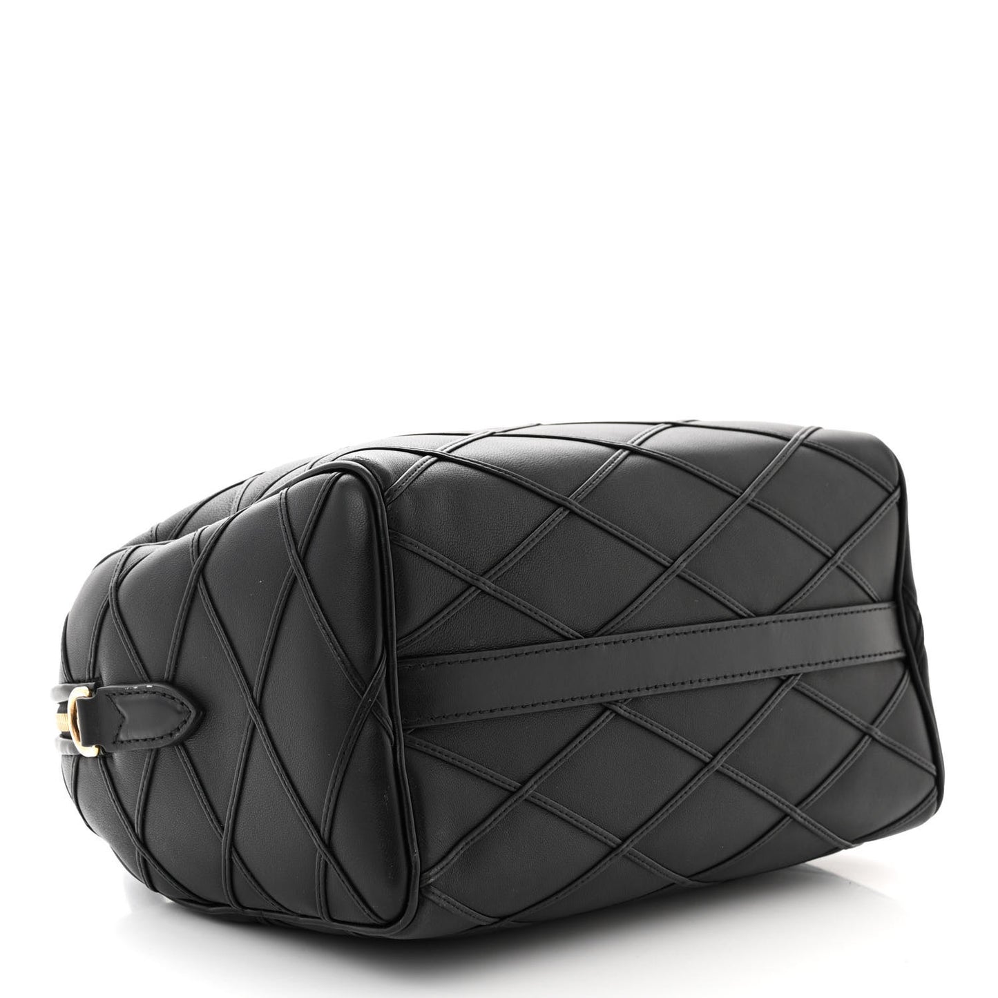 LOUIS VUITTON Lambskin Malletage Speedy Bandouliere 25 Black