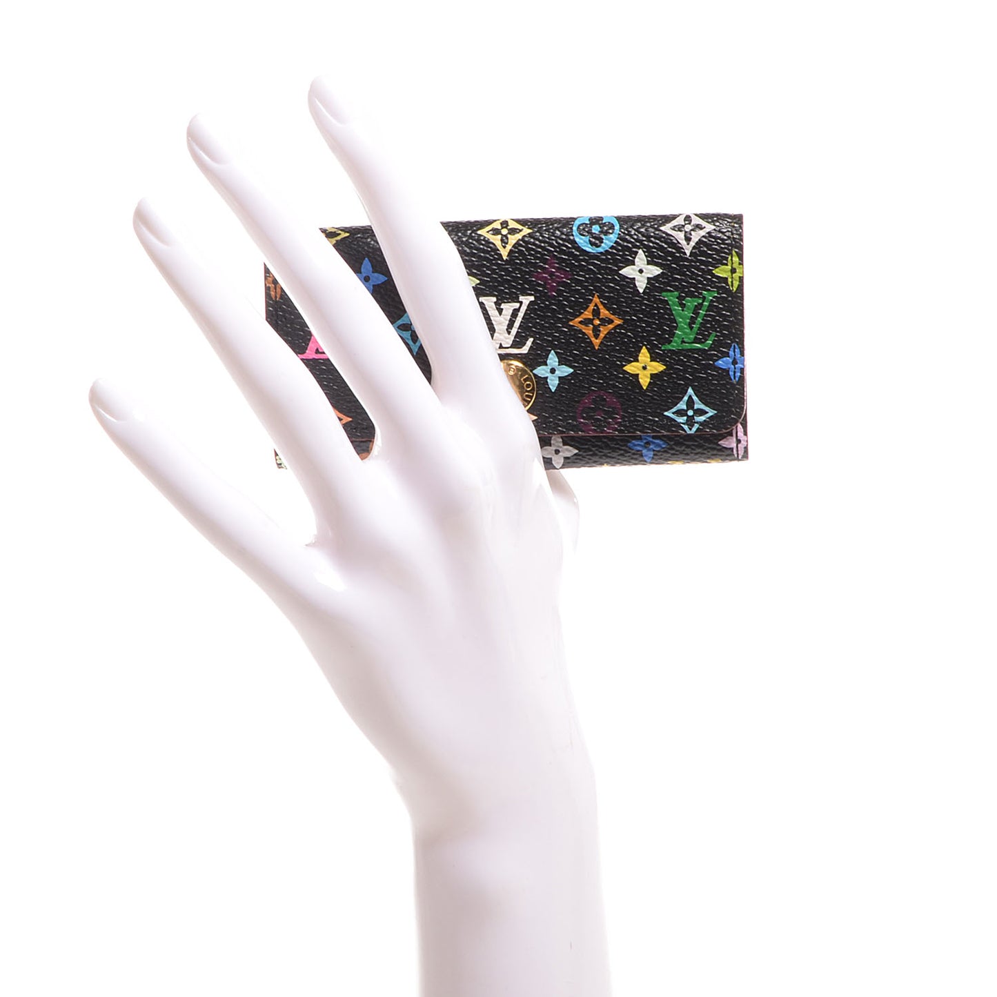 Monogram Multicolor Multicles 4 Key Holder Black