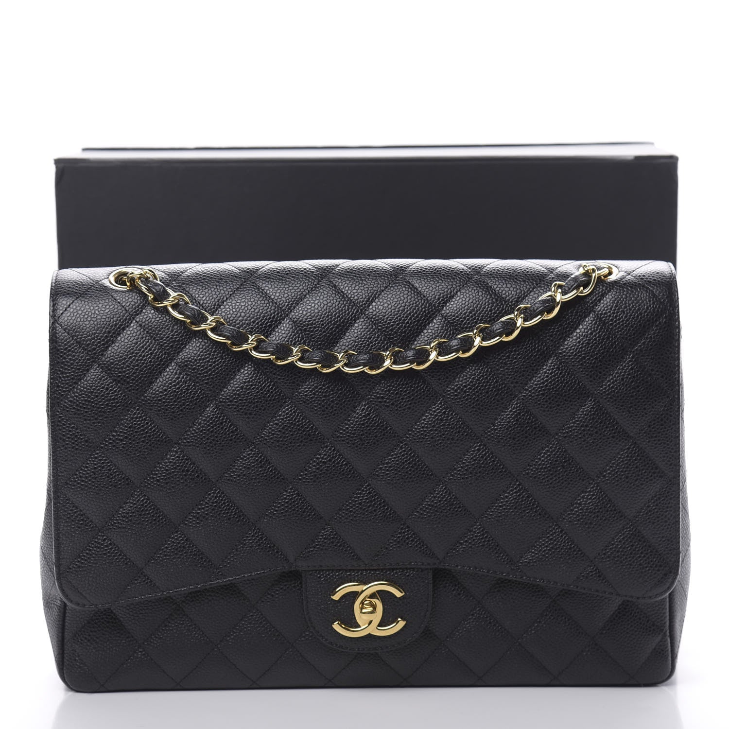 Chanel Caviar Quilted Maxi Double Flap Black 13 of 13