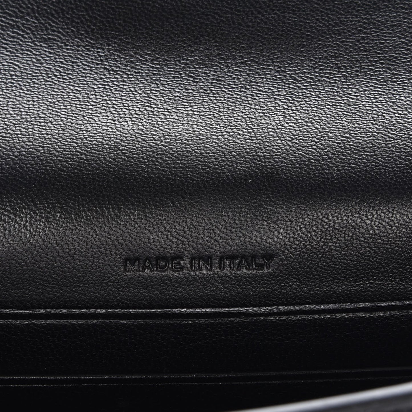 Calfskin Crocodile Embossed Small Monogram Envelope Wallet Black