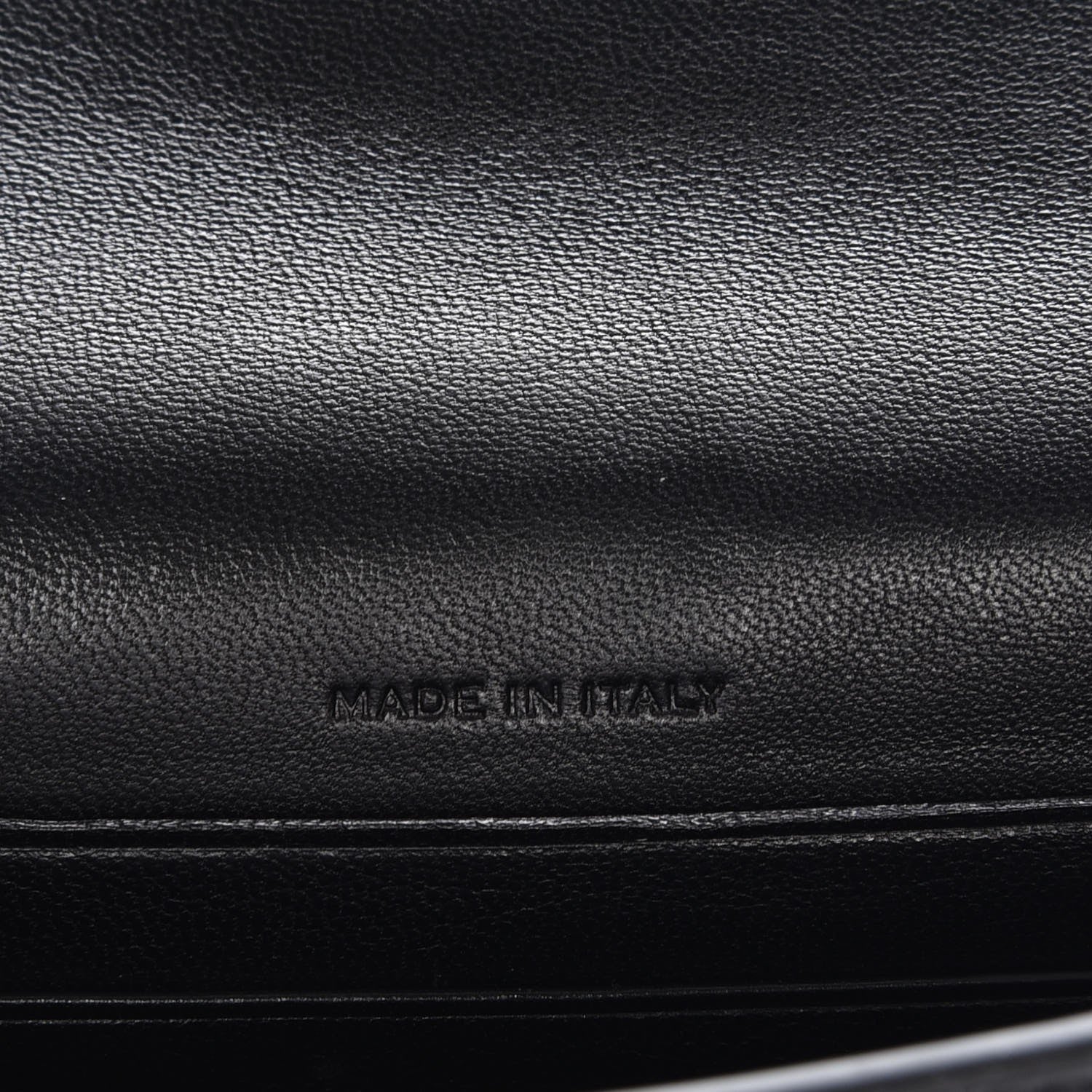 Saint Laurent Calfskin Crocodile Embossed Small Monogram Envelope Wallet Black 7 of 8
