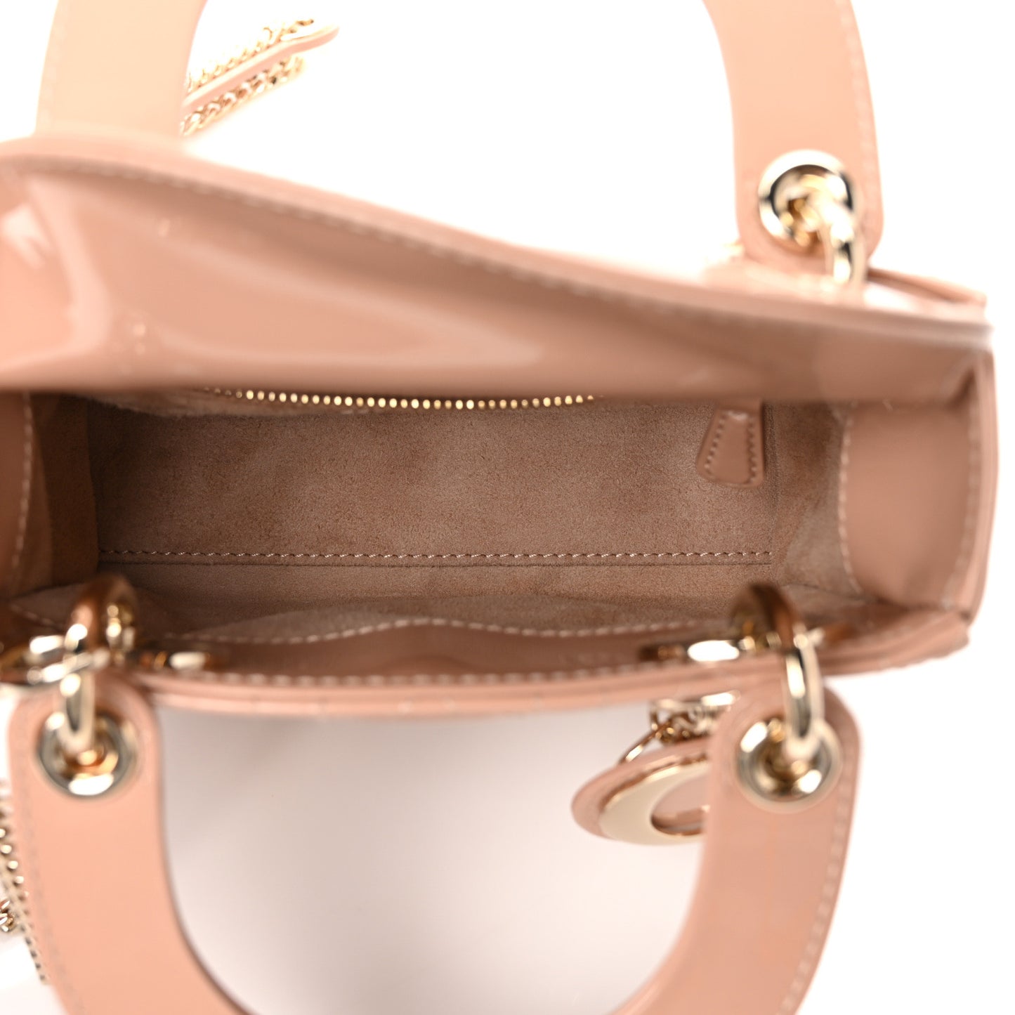 Patent Cannage Mini Lady Dior Light Pink