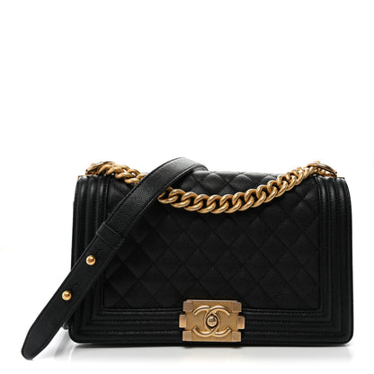 Chanel Caviar Quilted Medium Boy Flap Black 1 of 10