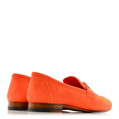 Hermes Suede Goatskin Paris Loafers 39.5 Feu 5 of 10