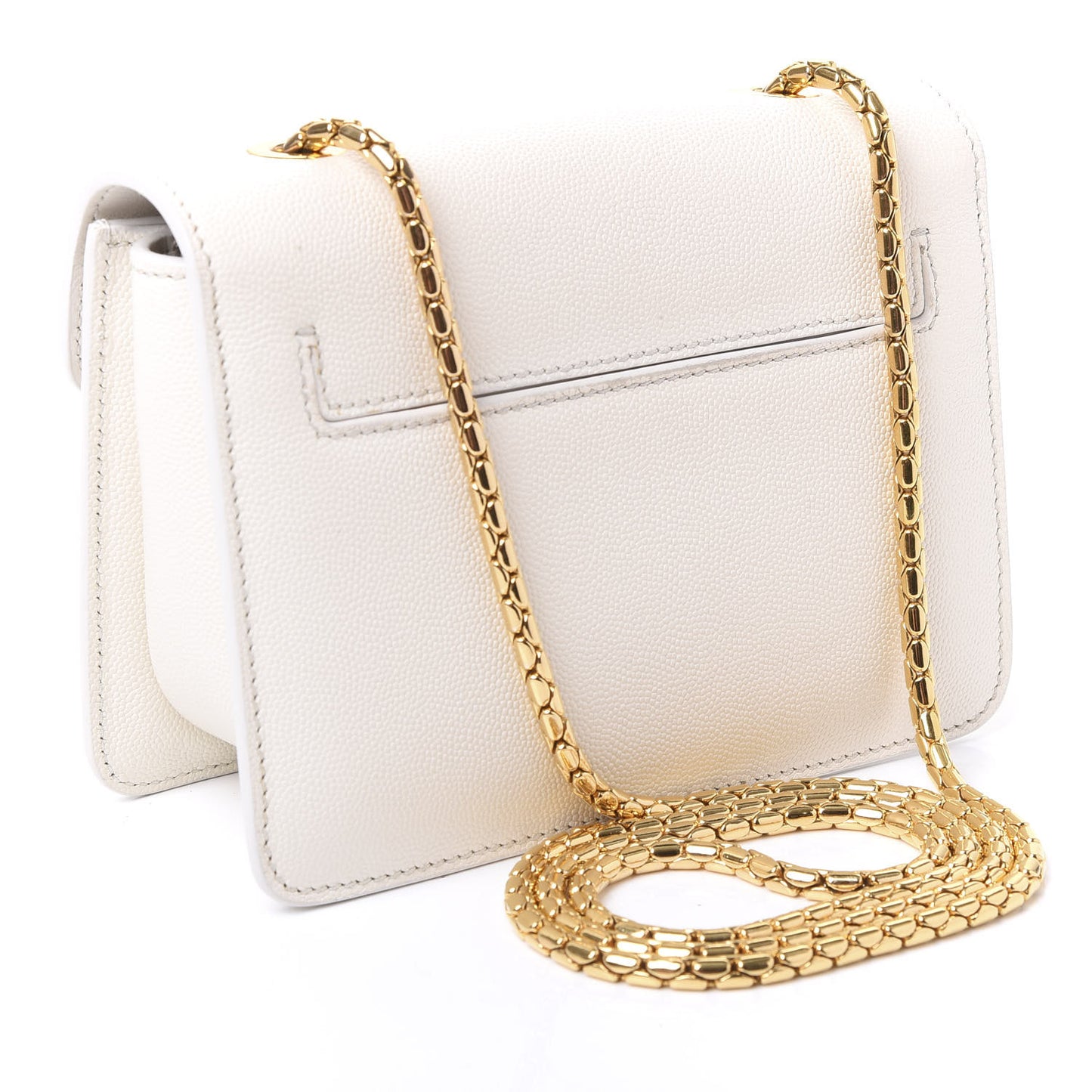 Calfskin Small Sienna Shoulder Bag Chalk
