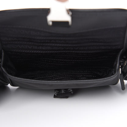 Prada Tessuto Nylon Saffiano Marsupio Triple Pocket Belt Bag Black 9 of 9