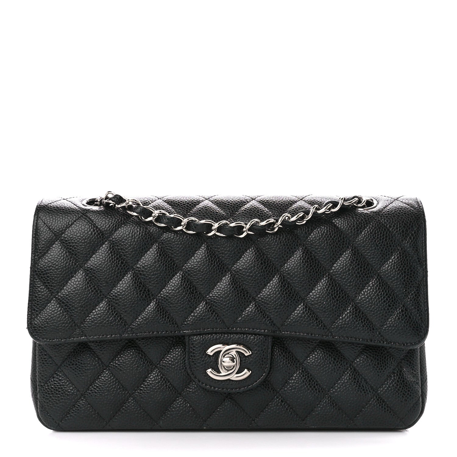 Chanel Caviar Quilted Medium Double Flap Black 1 of 14
