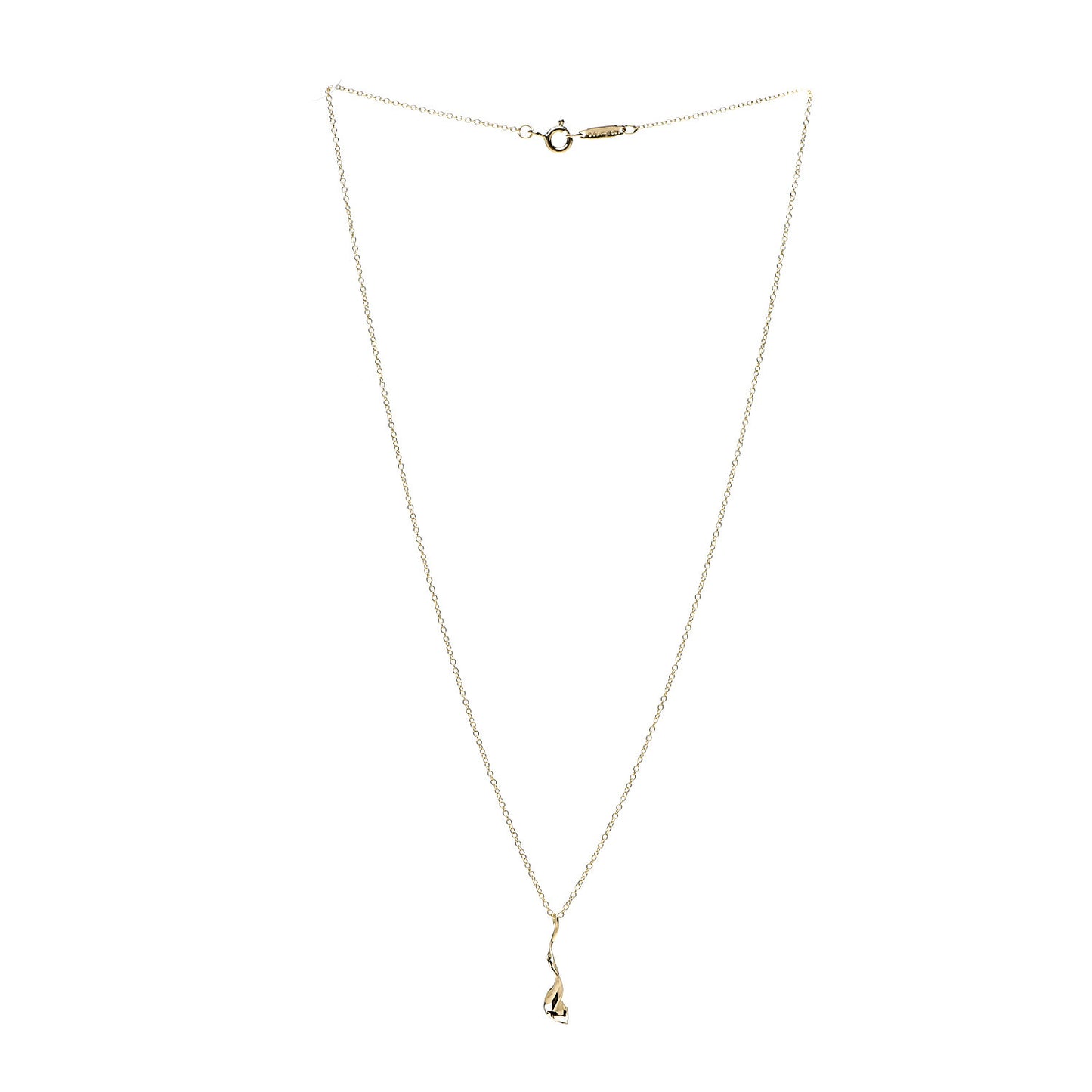 18K Yellow Gold Frank Gehry Orchid Pendant Necklace