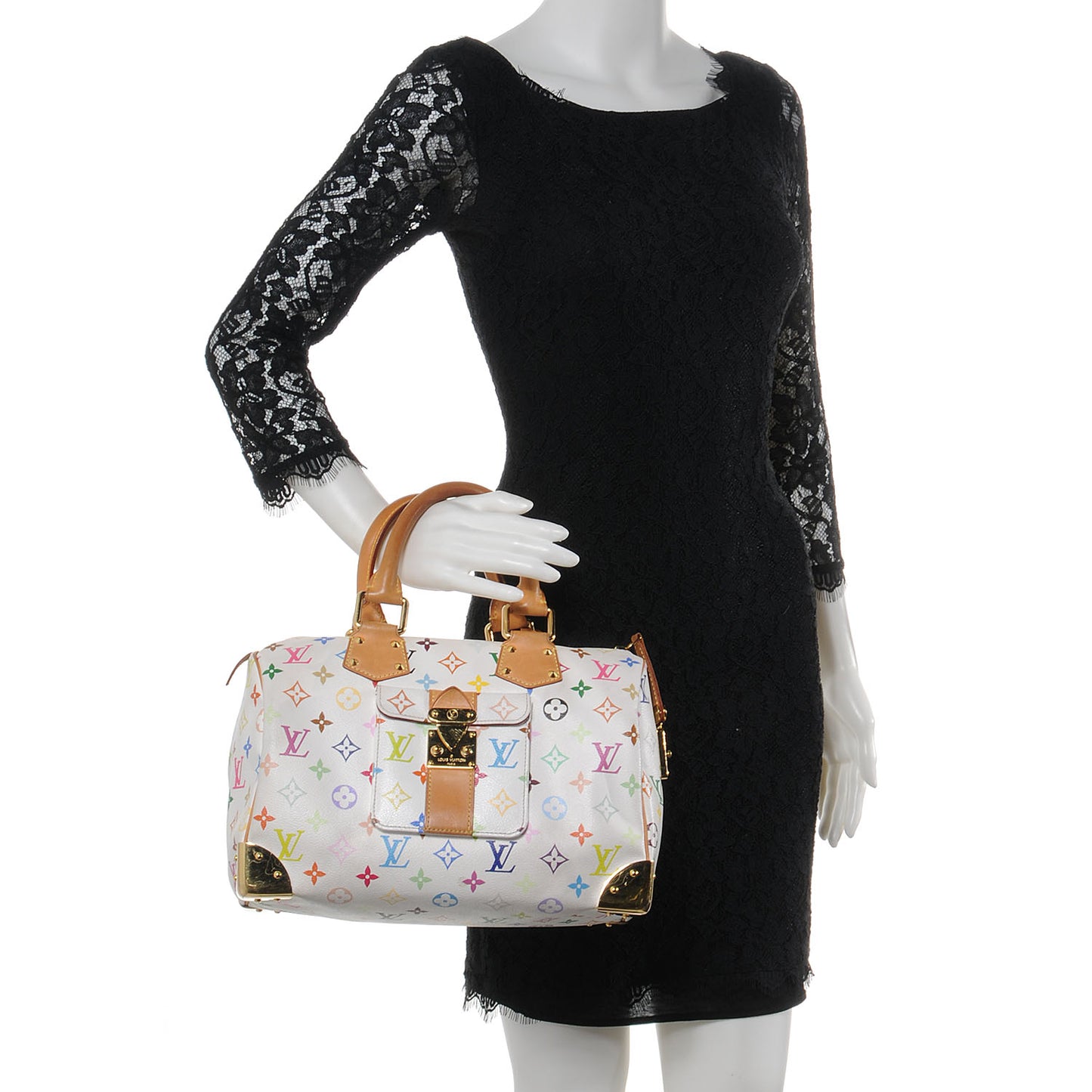 Monogram Multicolor Speedy 30 White