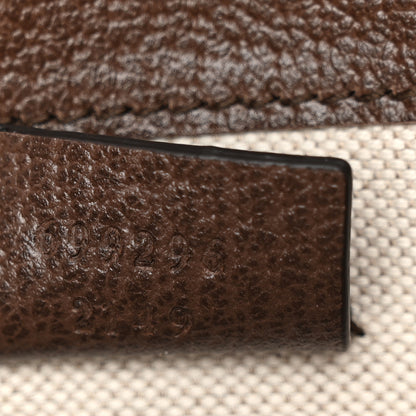 Gucci Monogram Jumbo GG Textured Dollar Calfskin Mini Horsebit 1955 Shoulder Bag Camel Ebony New Acero 7 of 13