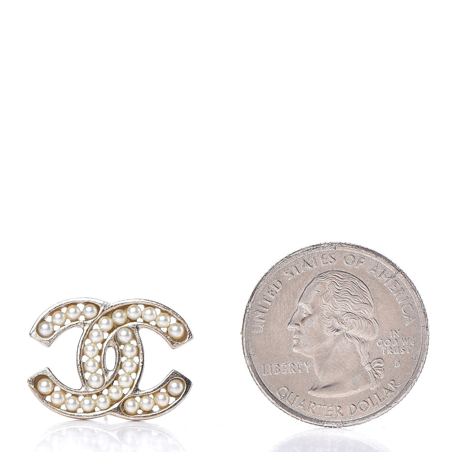 Chanel Pearl CC Earrings Gold 2 of 5