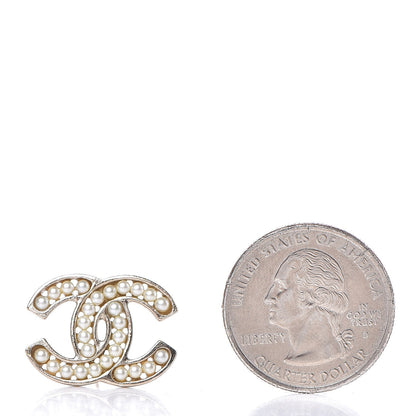 Chanel Pearl CC Earrings Gold 2 of 5