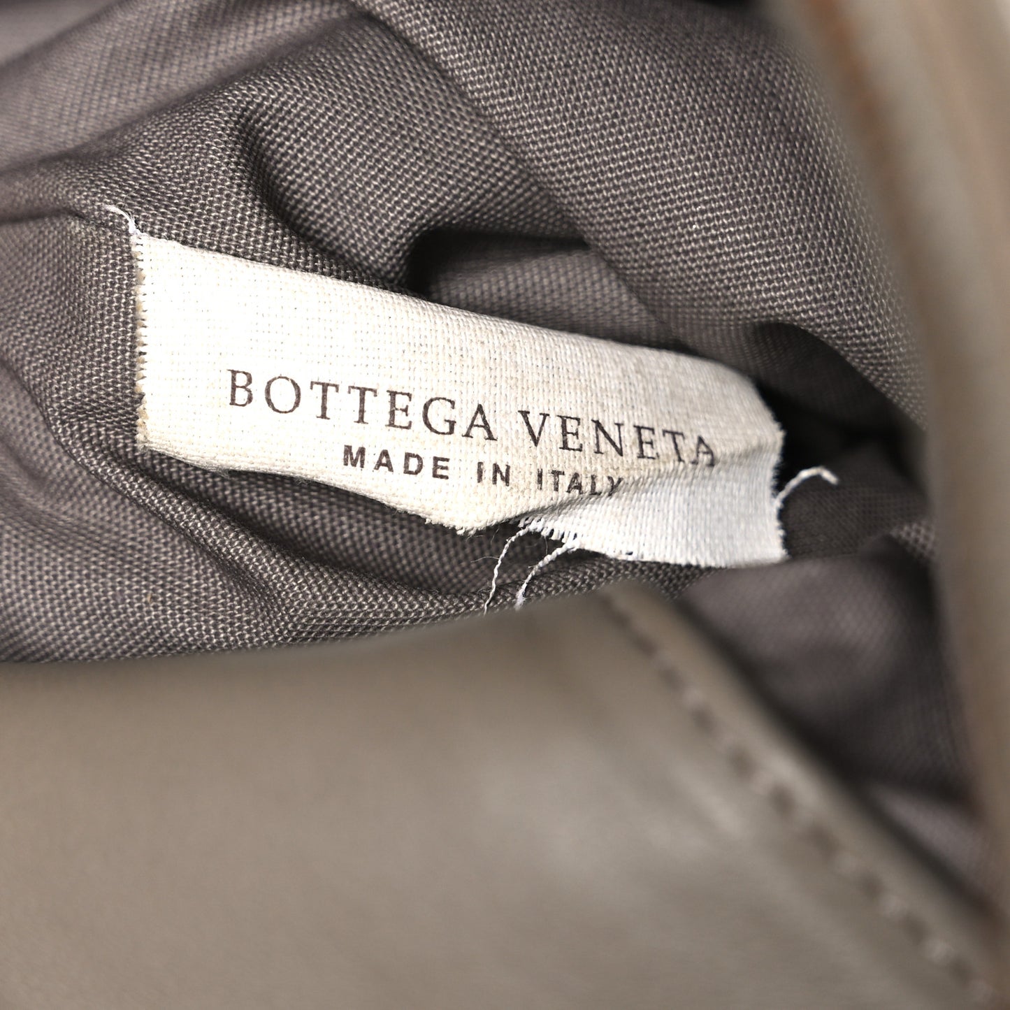 Nappa Intrecciato Large Flat Zip Billetto Pouch Mink