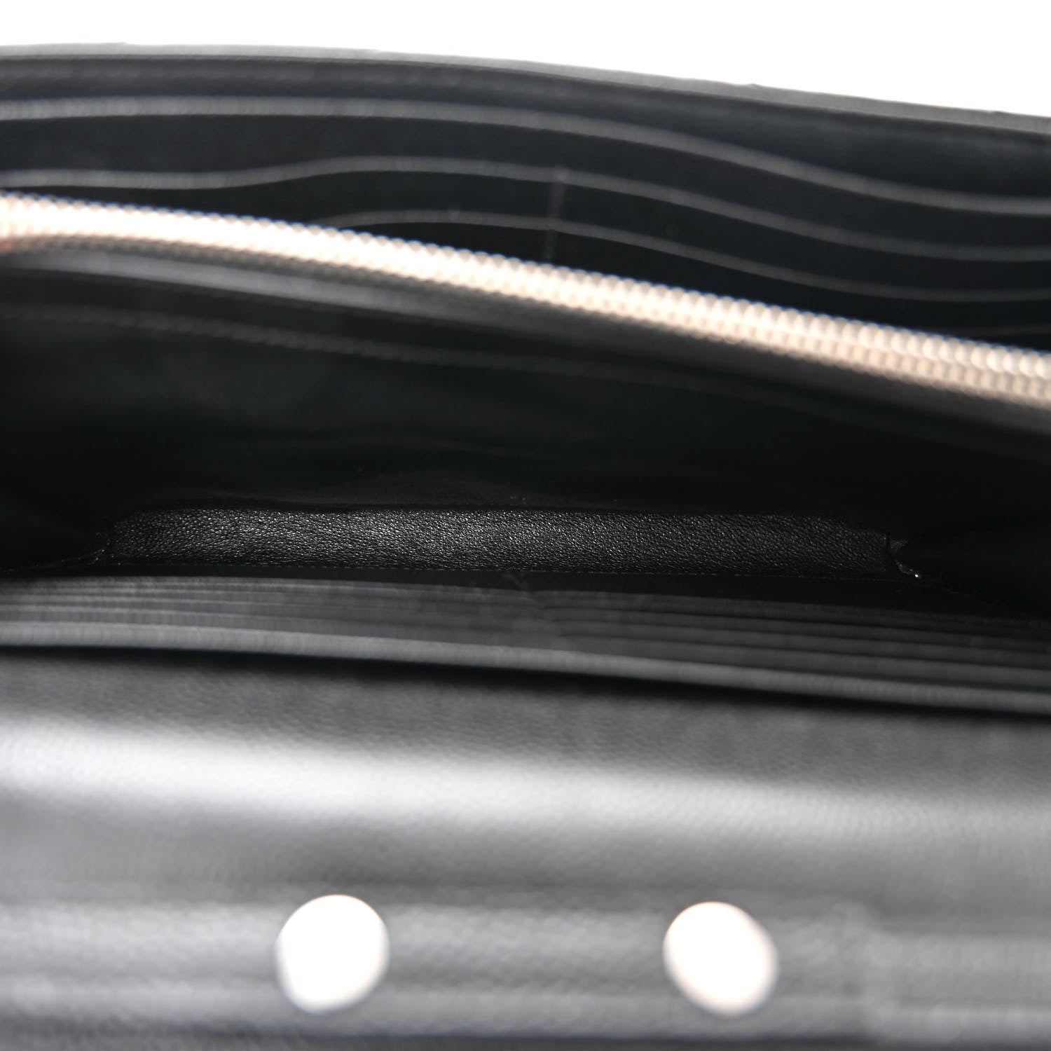 Saint Laurent Grain De Poudre Matelasse Chevron Monogram Chain Wallet Black 6 of 12