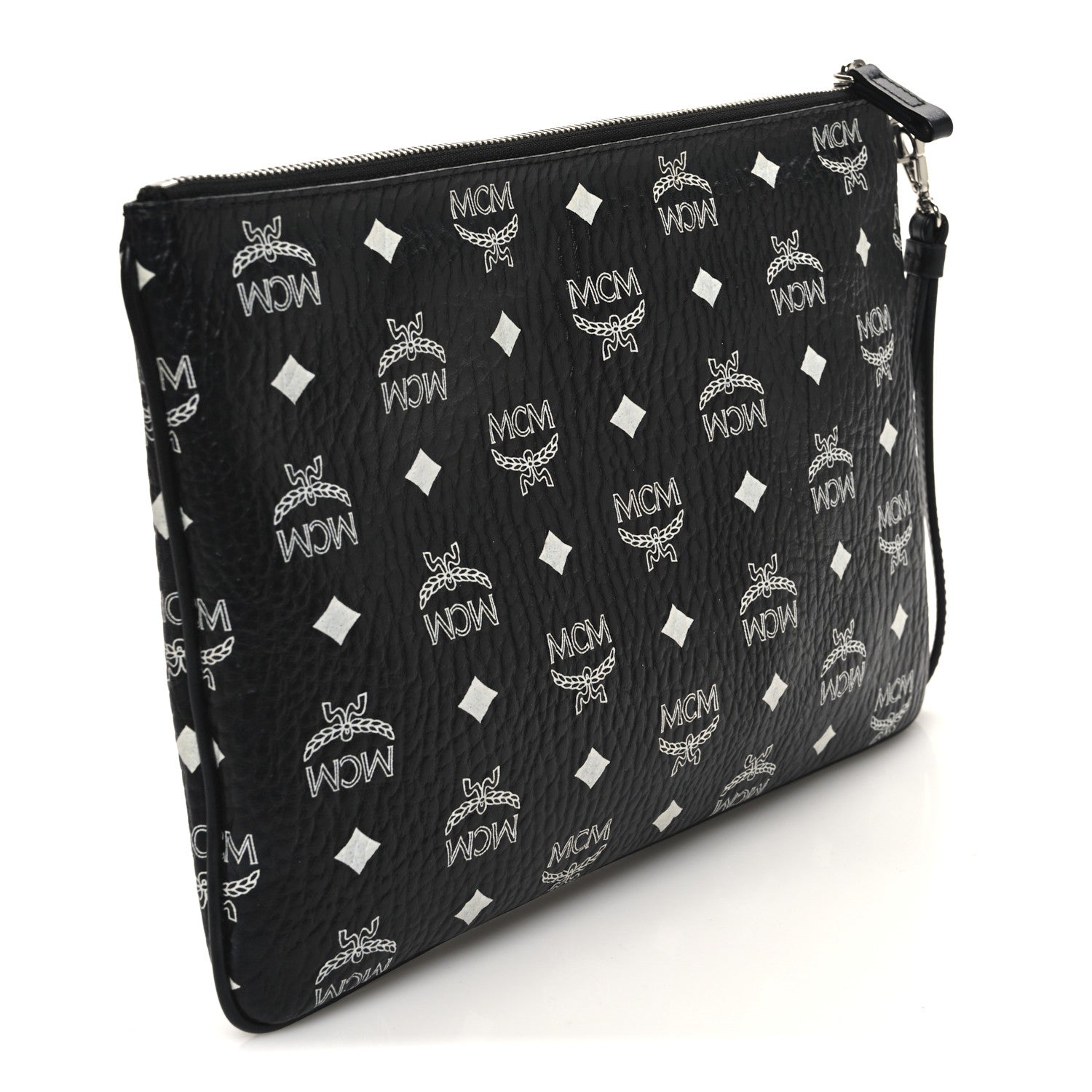 MCM Visetos Medium Stark Wristlet Pouch Black 2 of 9