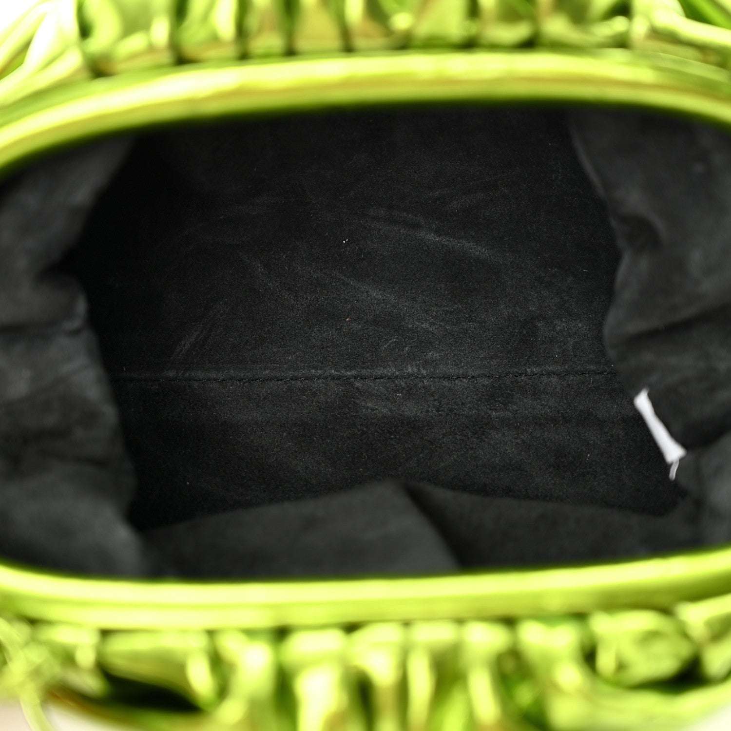 Bottega Veneta Metallic Crushed Calfskin The Mini Pouch Chlorophyll 5 of 12