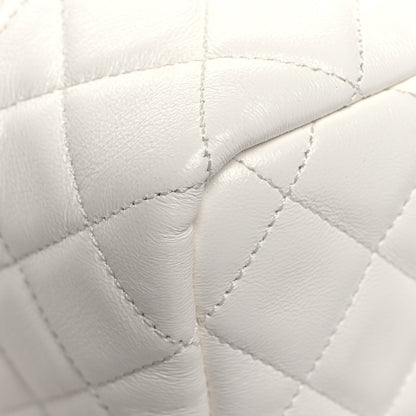 Chanel Lambskin Quilted Cube Chain Wristlet Case White 9 of 12
