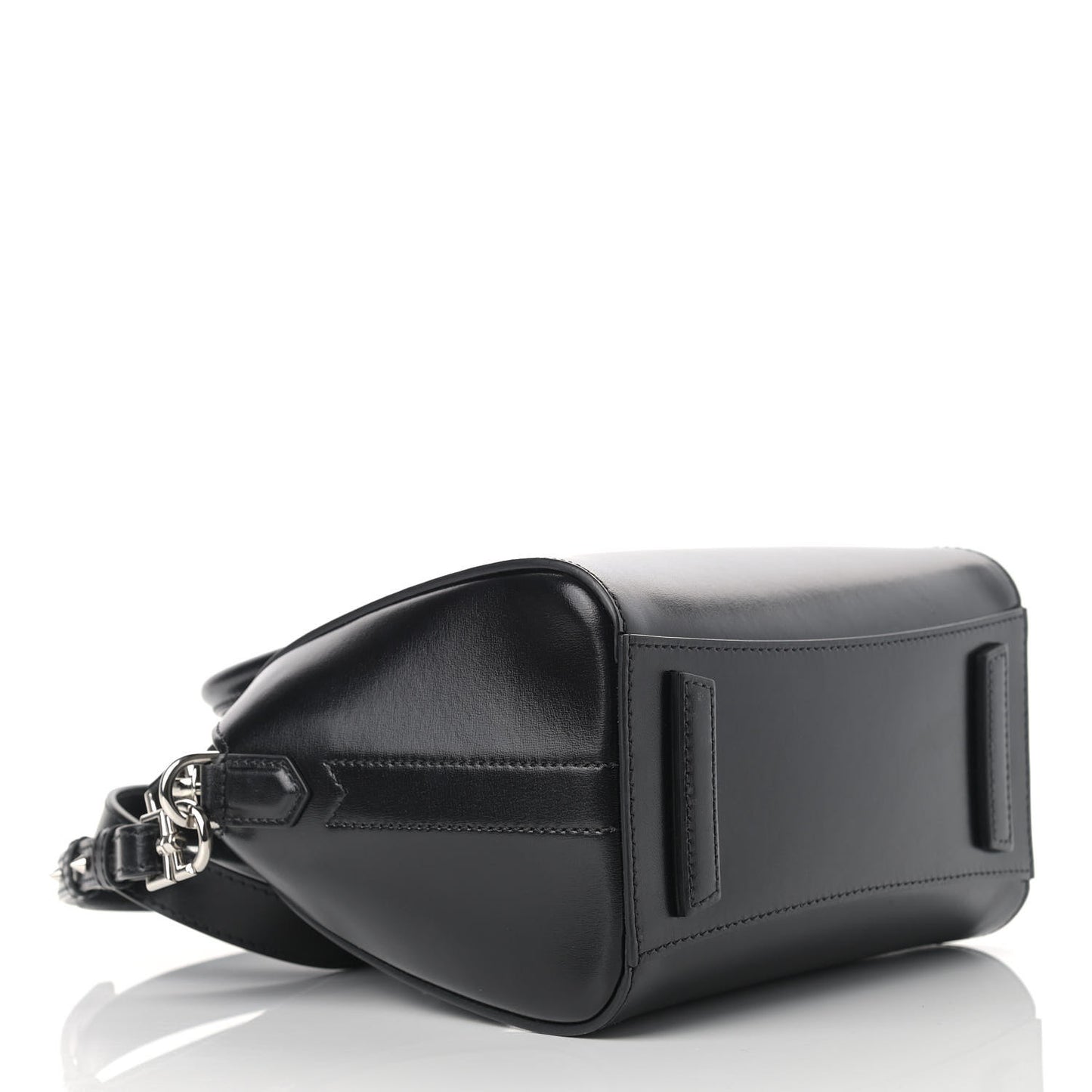 Shiny Lord Calfskin Mini Antigona Black