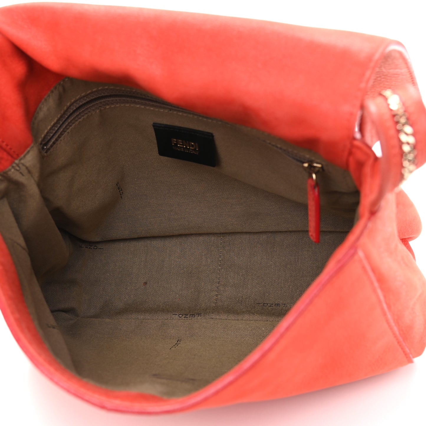 Metallic Nubuck Shoulder Bag Coral