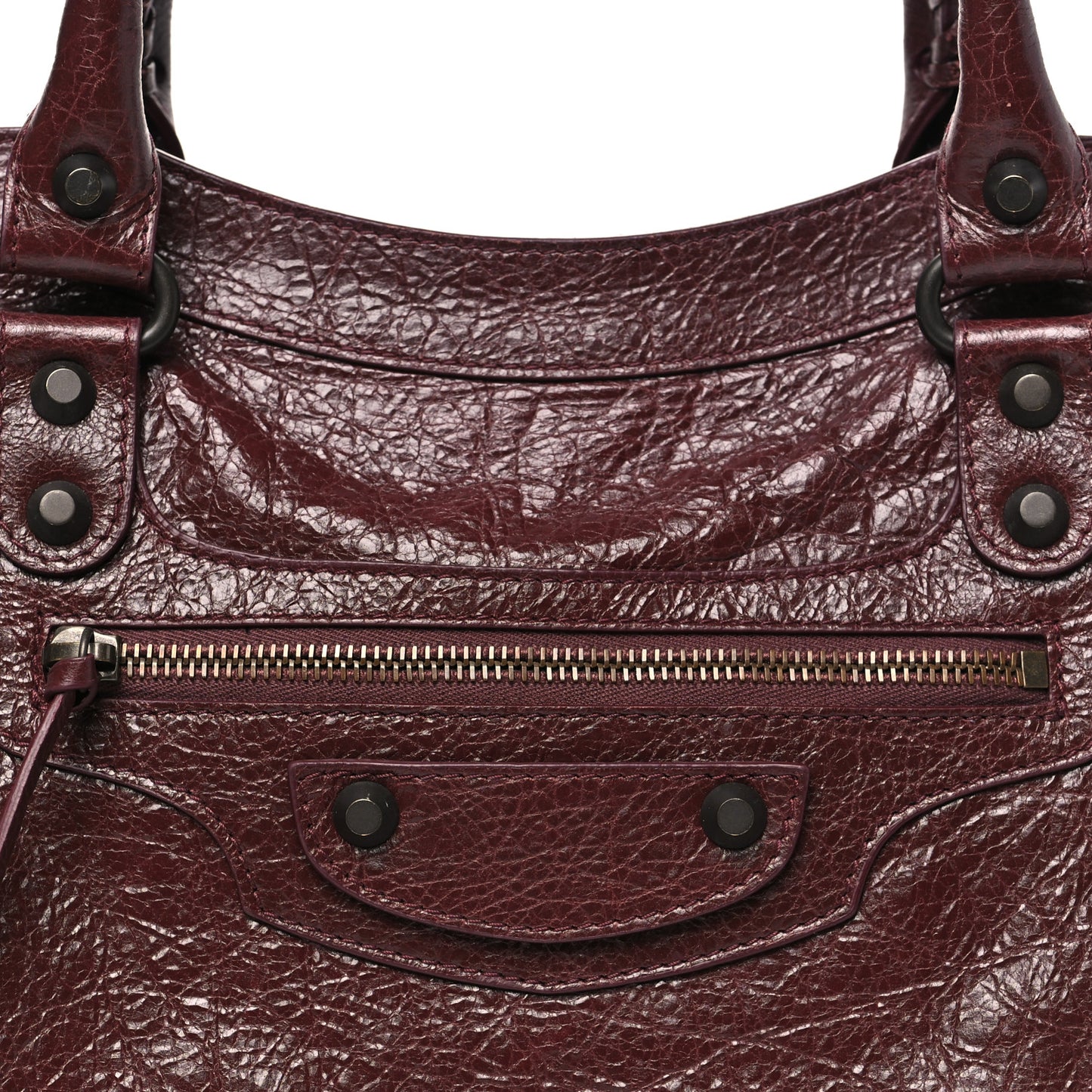 Agneau Classic Hardware Medium Le City Dark Burgundy