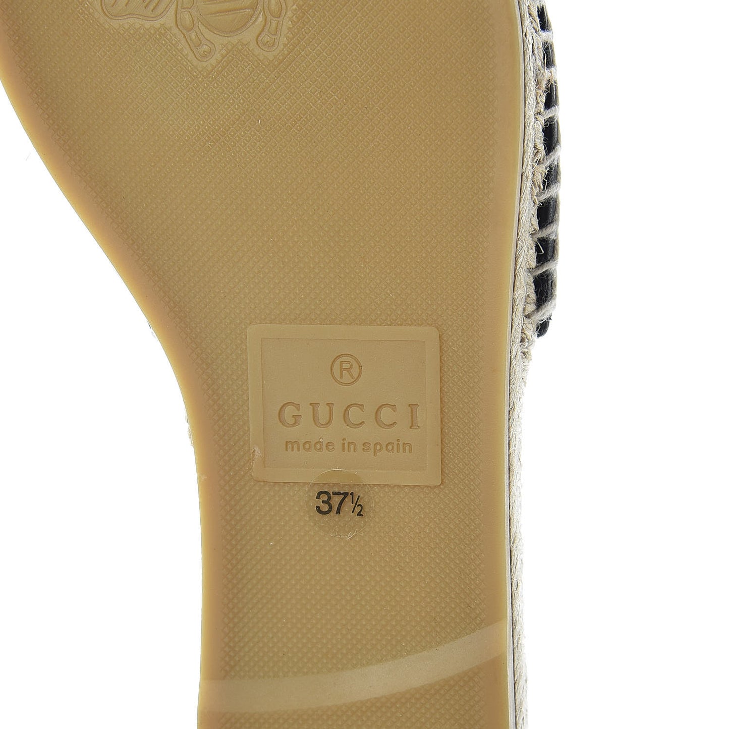 Nappa Matelasse GG Marmont Espadrille Slide Sandals 37.5 Black