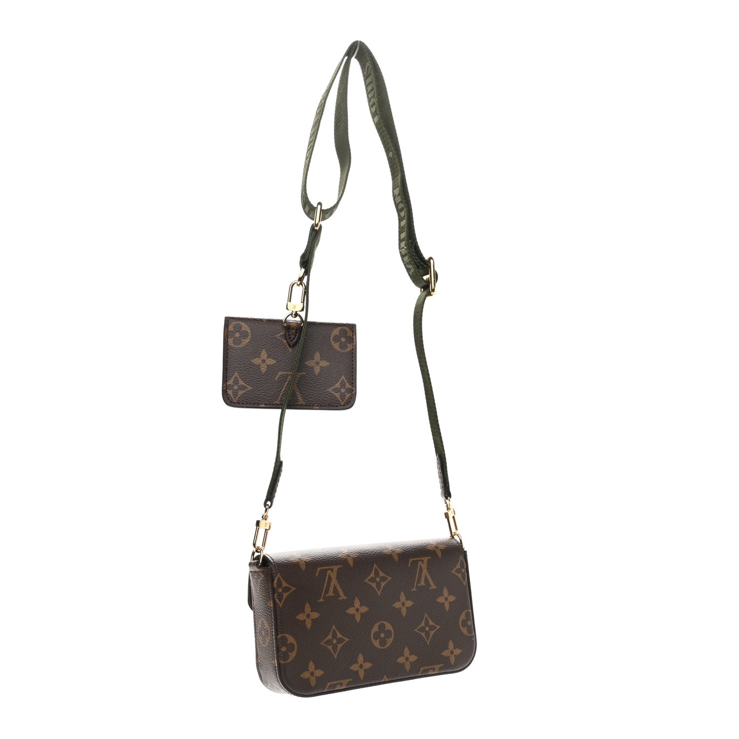 Monogram Felicie Strap & Go Kaki