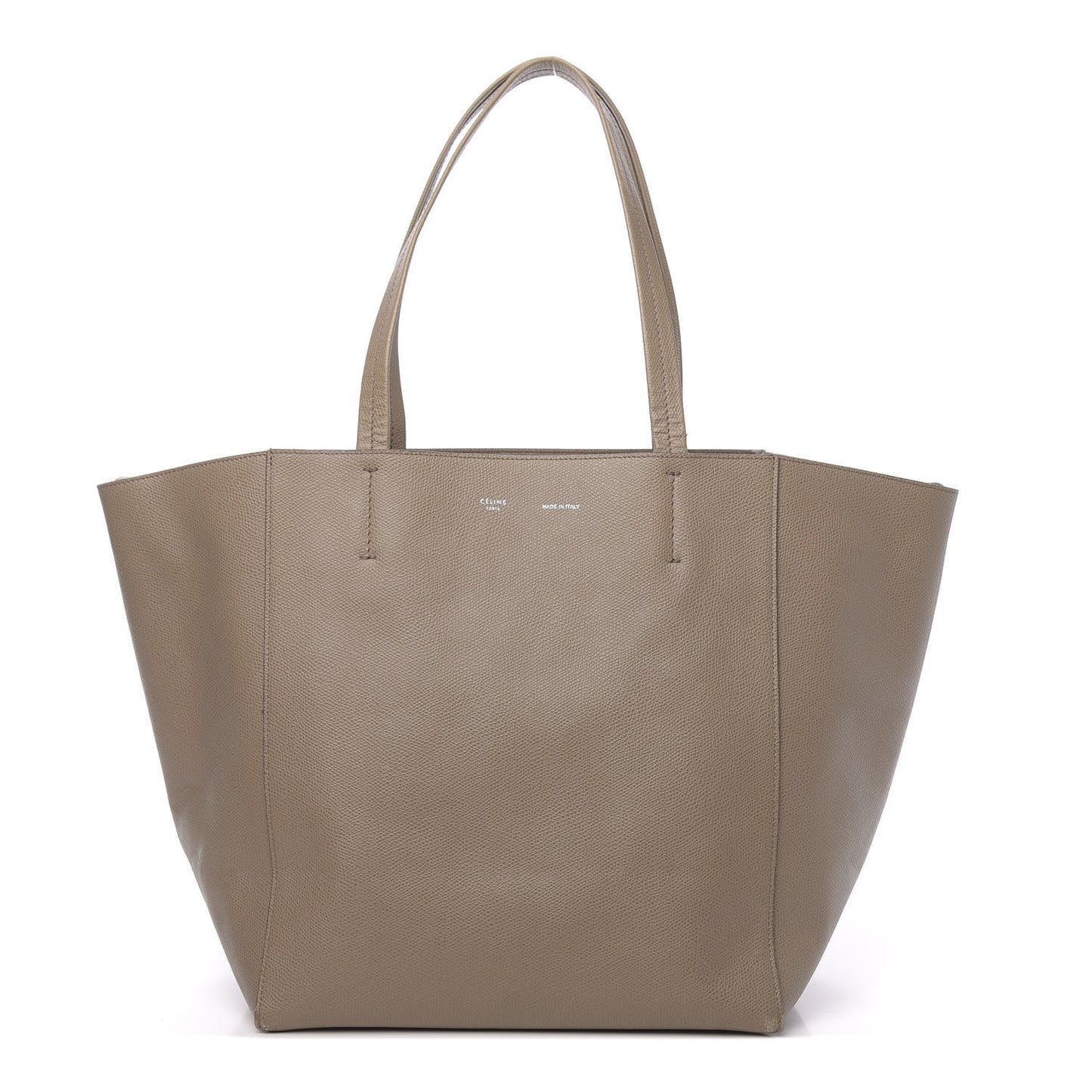 Grained Calfskin Medium Horizontal Cabas Phantom Taupe