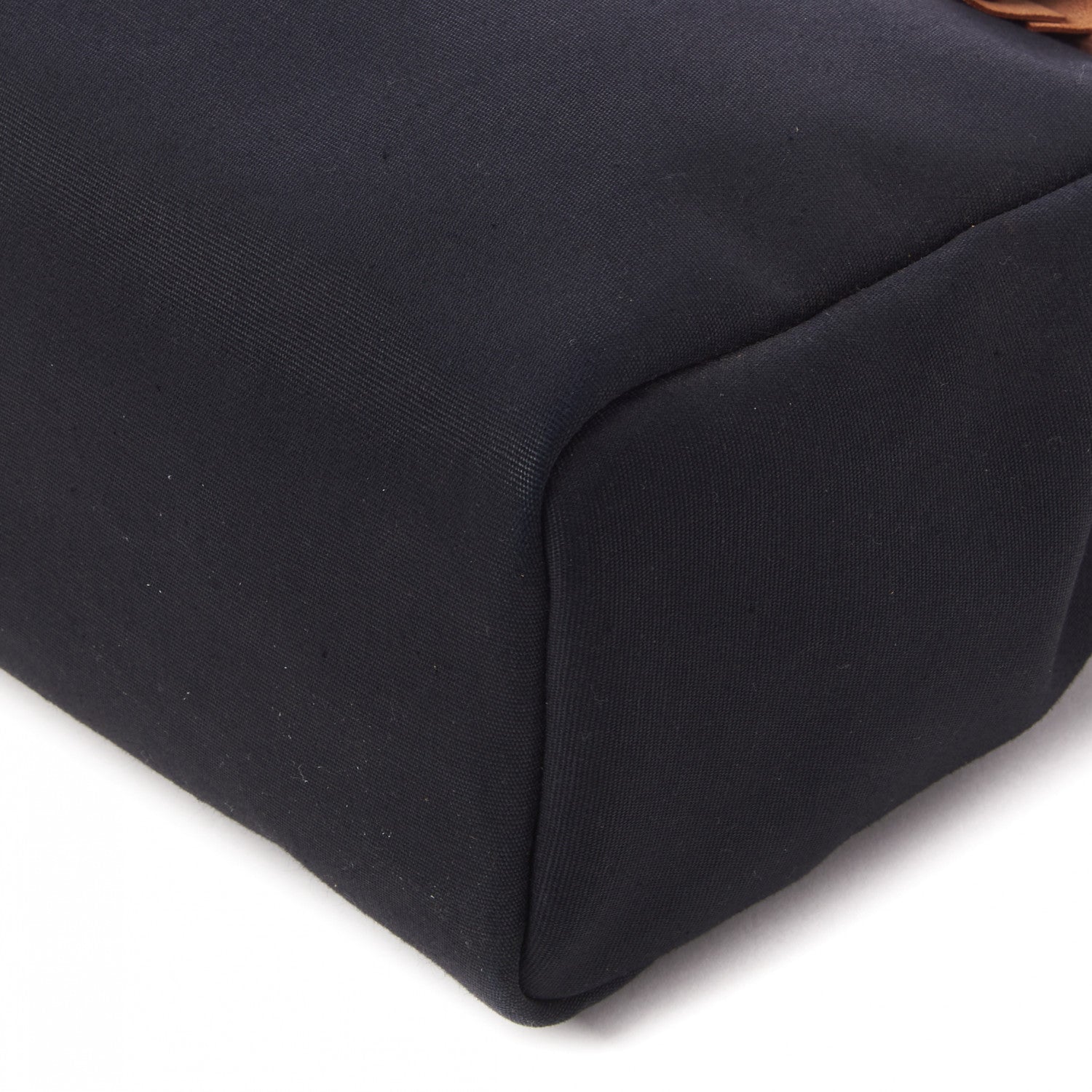 Hermes Toile Vache Calfskin Herbag PM 30 Black Natural 5 of 15