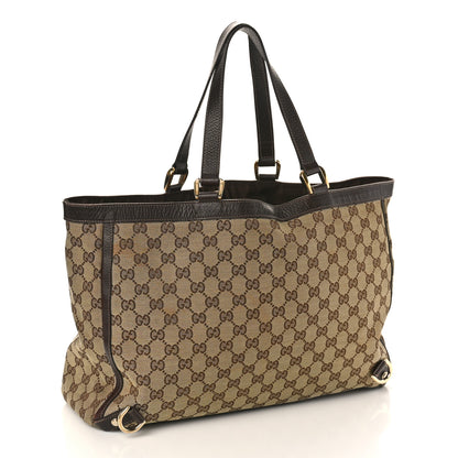 Gucci Monogram Large Abbey Tote Dark Brown 3 of 12