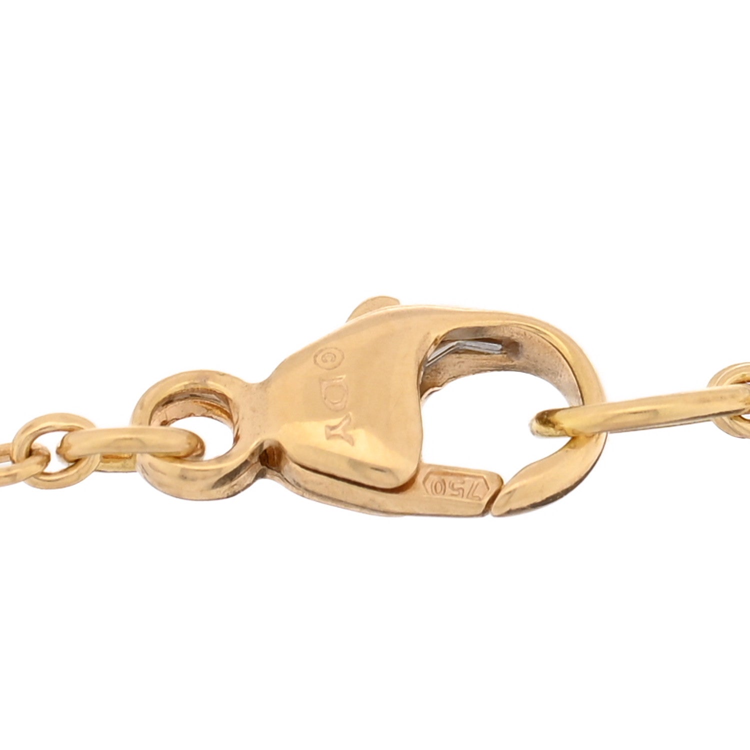 David Yurman 18K Yellow Gold Diamond Initial M Chain Bracelet 3 of 3