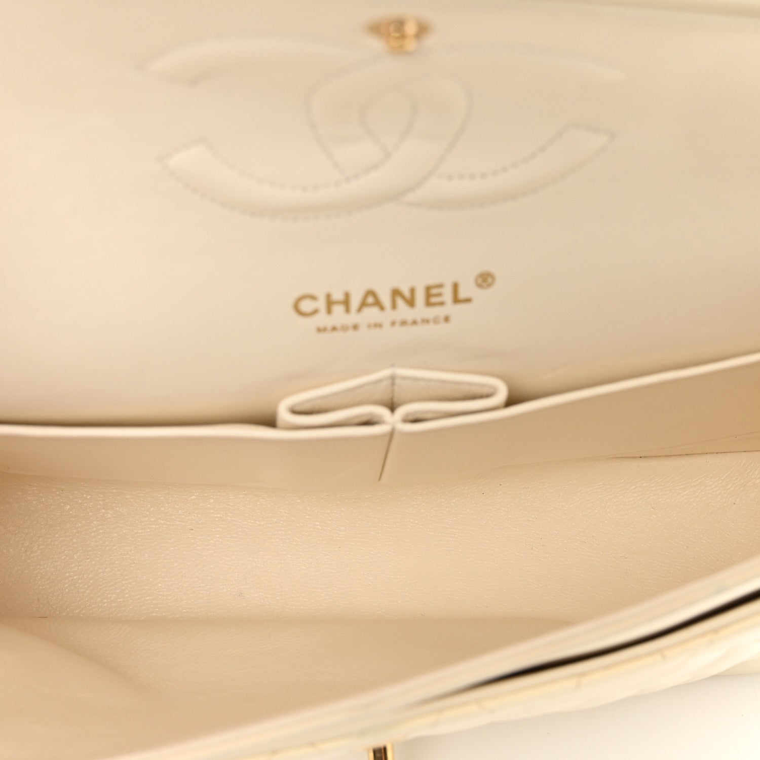 Chanel Lambskin Quilted Medium Double Flap White 6 of 14