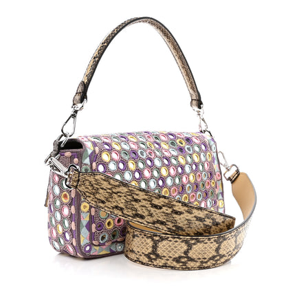 Fendi Elaphe Mirror Specchietti Embroidered Re-Edition Baguette Multicolor 3 of 11