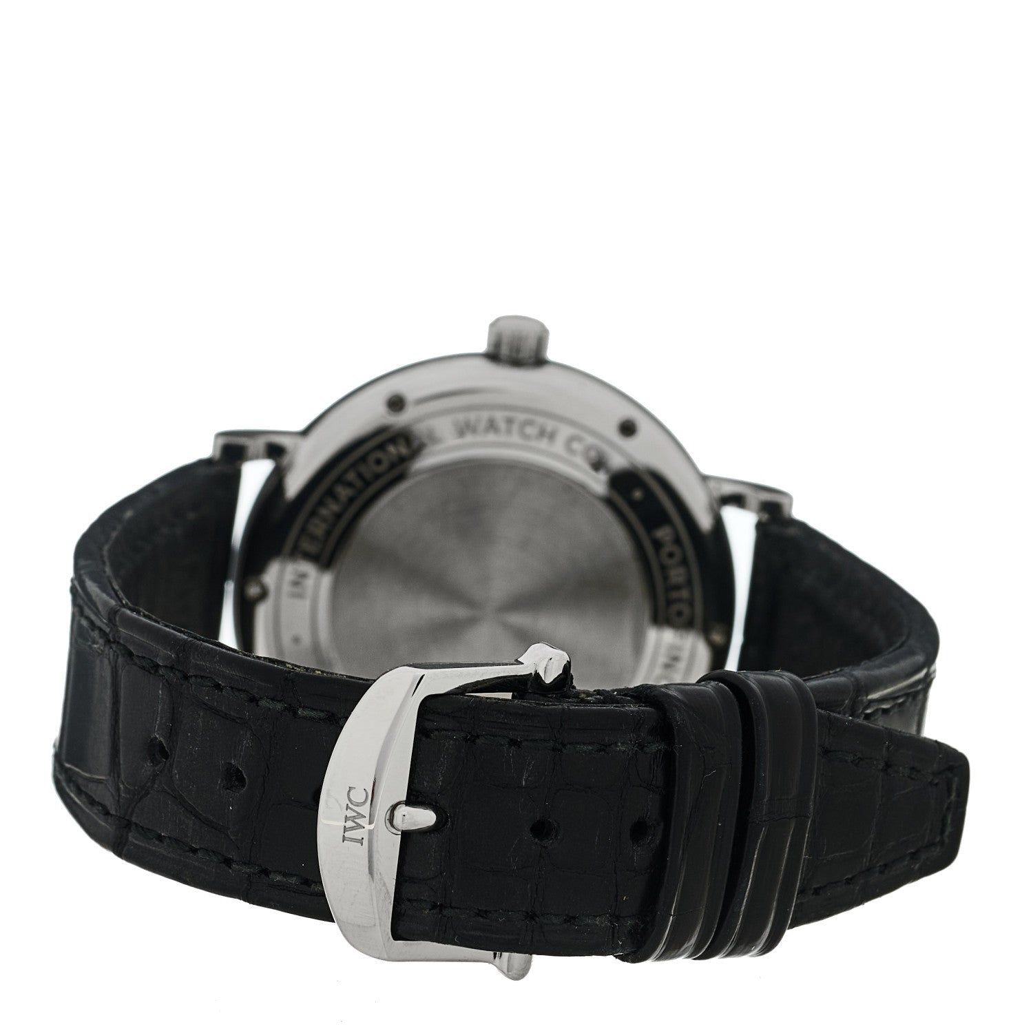 IWC Stainless Steel Alligator Diamond 37mm Portofino Automatic Watch Grey IW458102 3 of 4