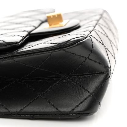 Chanel Aged Calfskin Quilted 2.55 Reissue Mini Flap Black 11 of 12